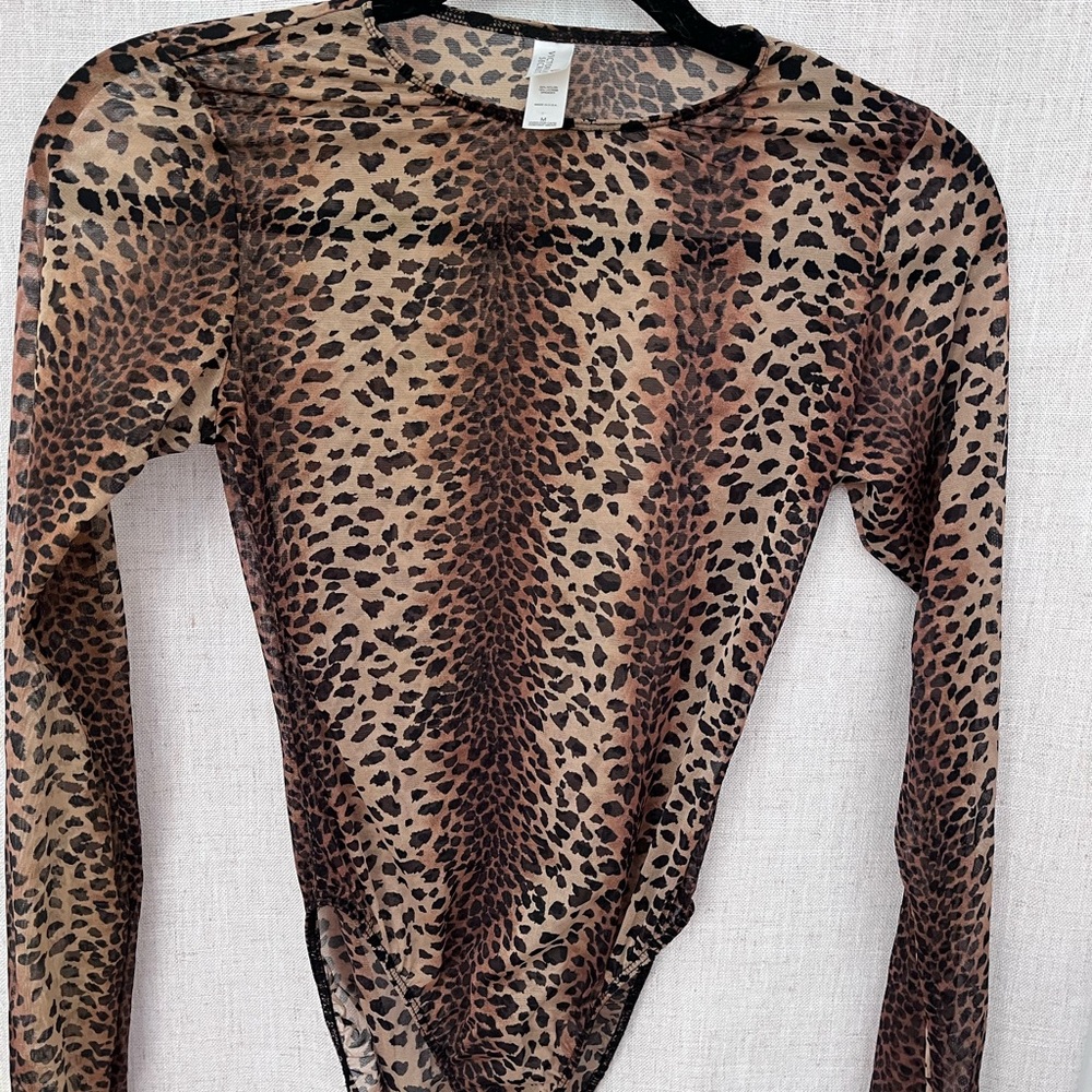 Victoria's Secret Animal Print Sheer Bodysuit